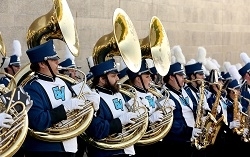picture of the GVSU marching band